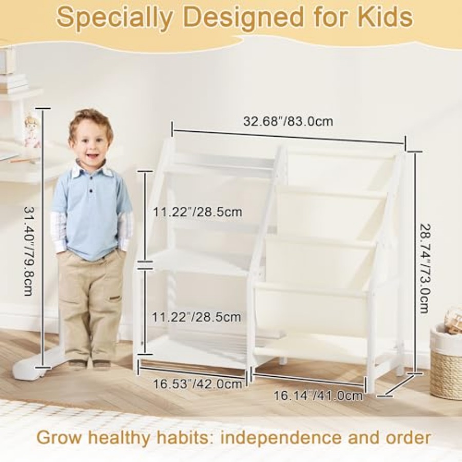 Bookshelf with Storage 3 Tier  - Baby Nursery Books avis et prix