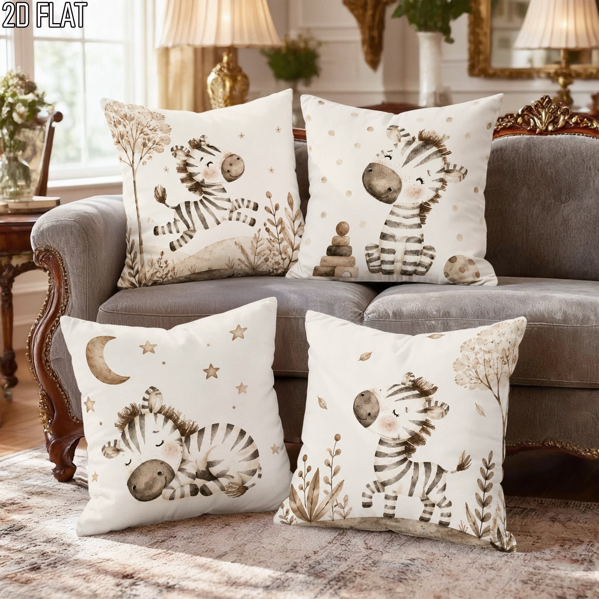 Cute Zebra Nursery Pillowcase  - Baby Nursery Chair avis et prix
