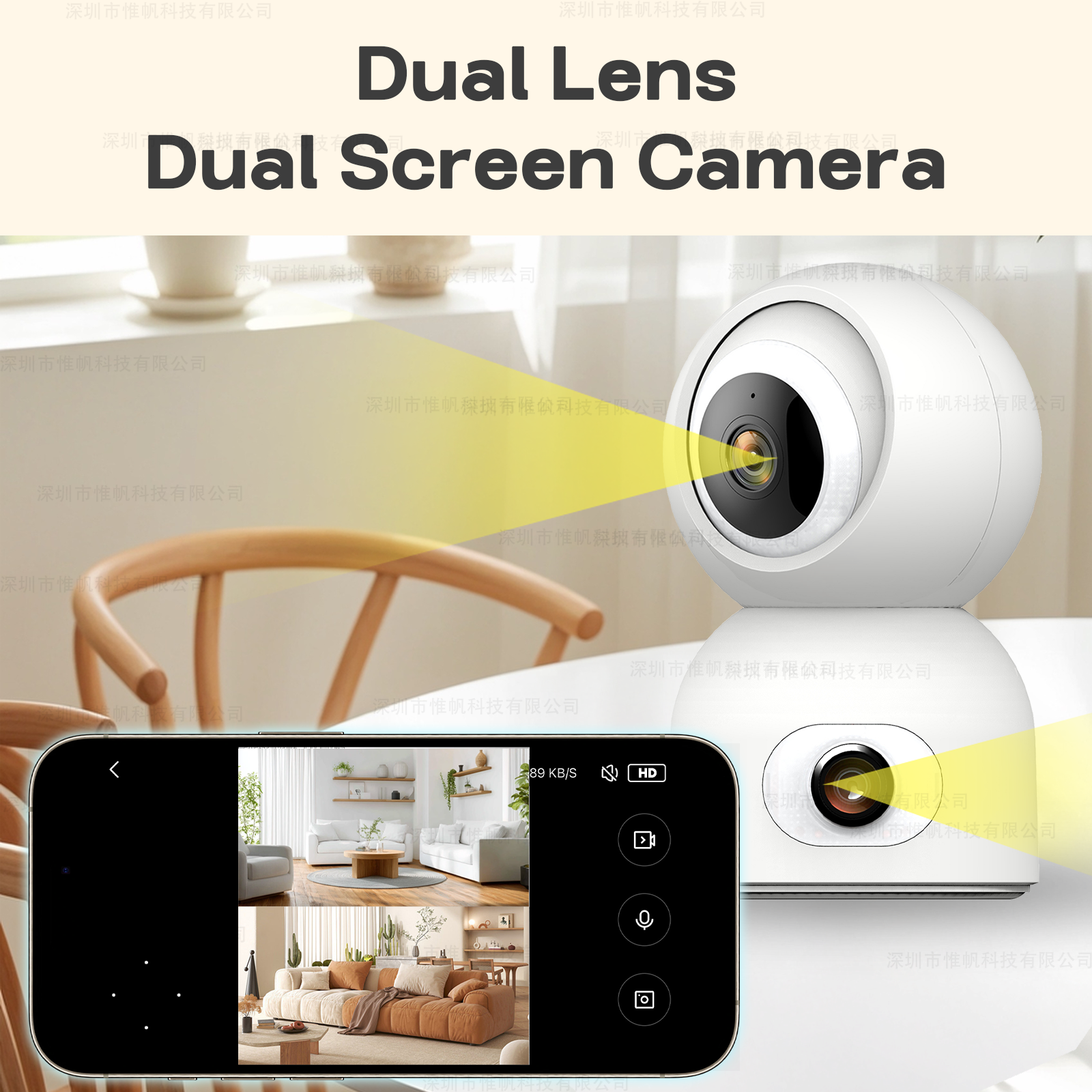 Tuya 4K 8MP Dual Lens 5G WiFi  - Baby Monitor Split Screen avis et prix