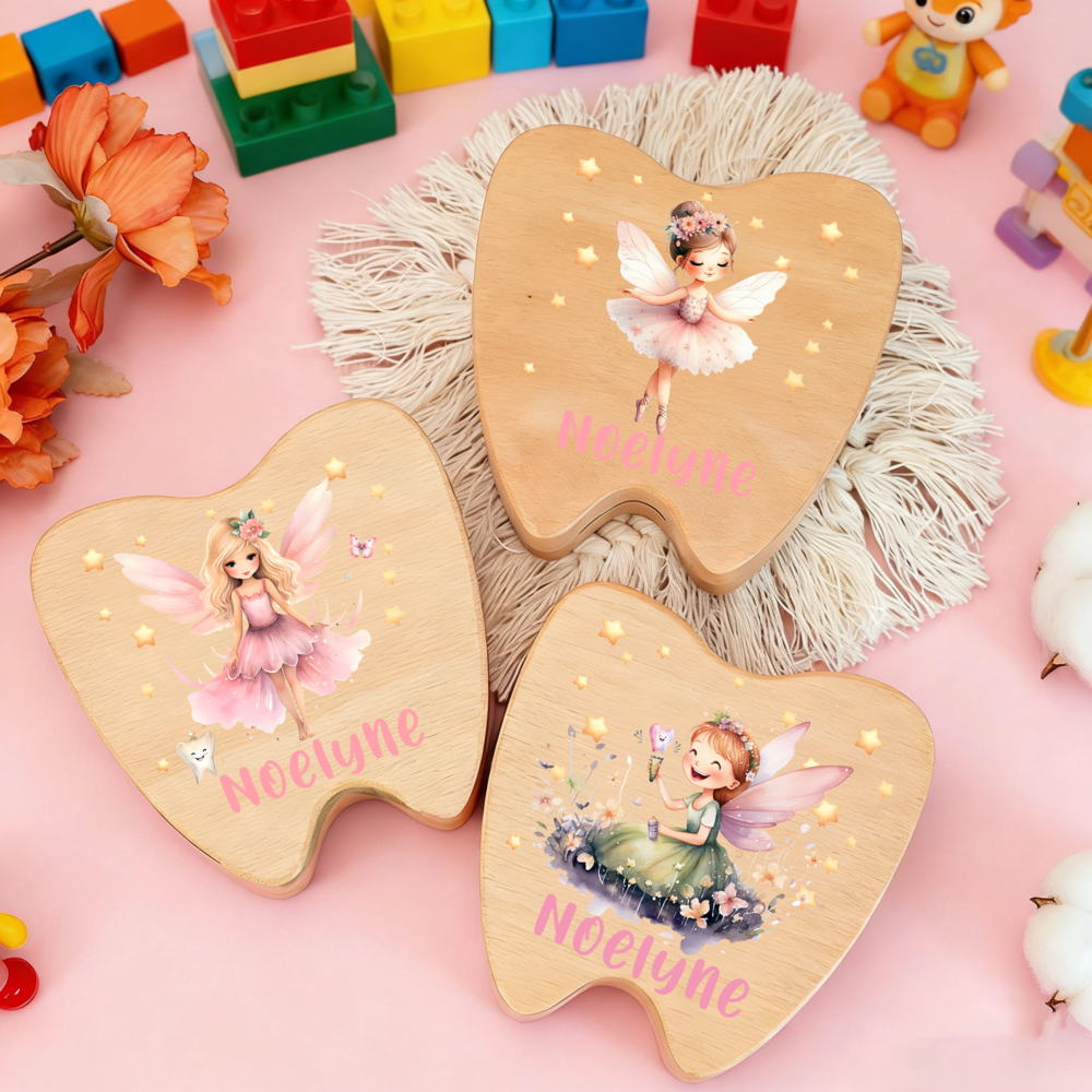 Personalized Tooth Fairy Woode - Baby Keepsake Box avis et prix
