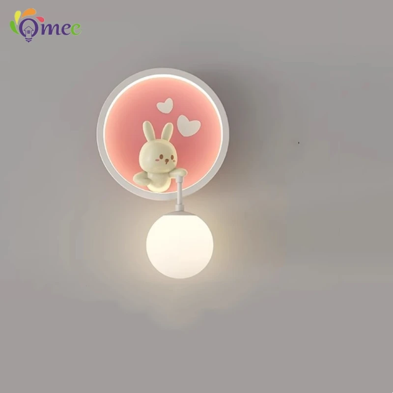 Cute Girl Wall Lamps LED Pink  - Baby Nursery Yellow avis et prix