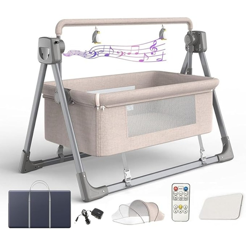 Rocking Bassinet for Baby Auto - Bassinet Bedside Sleeper avis et prix