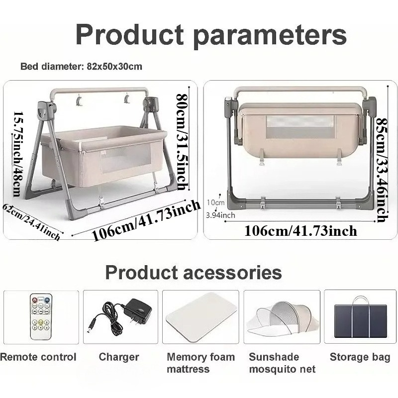 Rocking Bassinet for Baby Auto - Bassinet Bedside Sleeper avis et prix