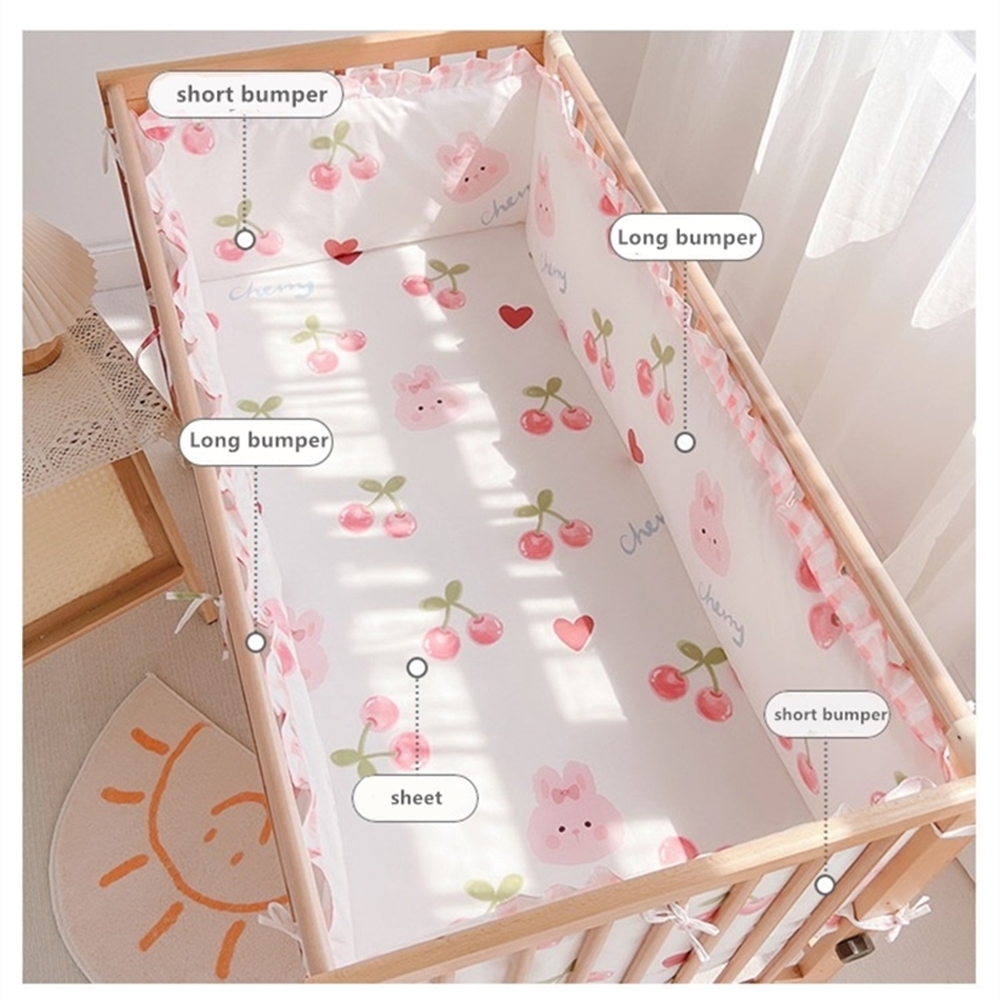 5Pcs Crib Bedding Set Girl Bab - Baby Nursery Animal Prints avis et prix