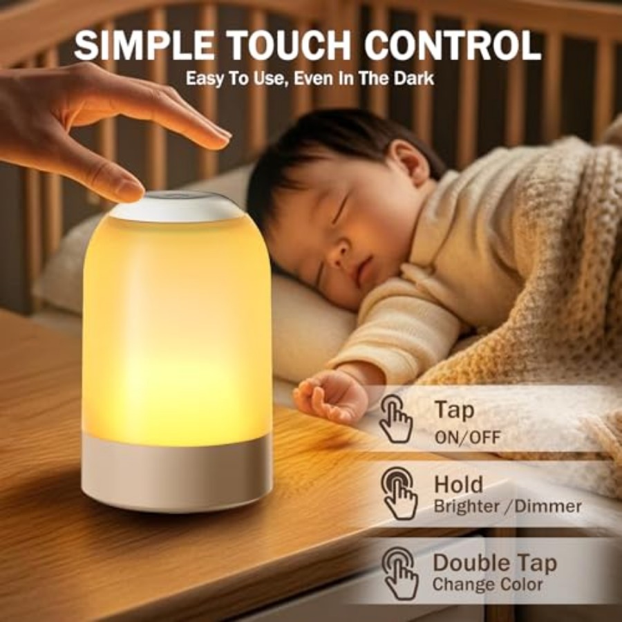 Bedside Touch Night Light, Bab - Baby Nursery Table Lamp avis et prix