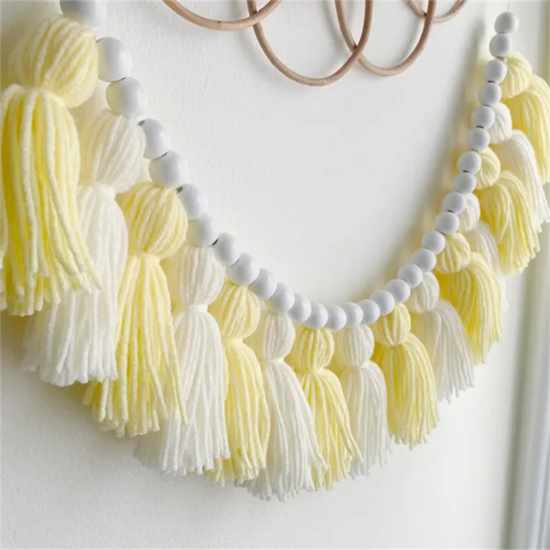 Yellow Boho Tassel Garlands Wa - Baby Nursery Yellow avis et prix