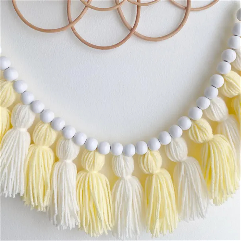 Yellow Boho Tassel Garlands Wa - Baby Nursery Yellow avis et prix