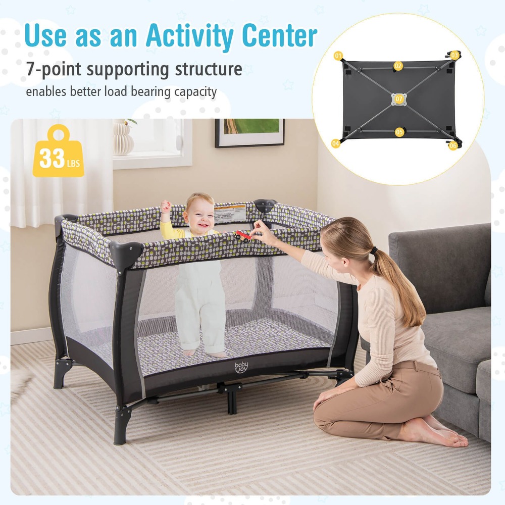4-in-1 Portable Baby Playard N - Baby Nursery Music avis et prix