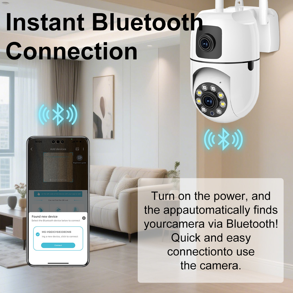 8MP Wifi Camera Dual Lens Secu - Baby Monitor Split Screen avis et prix