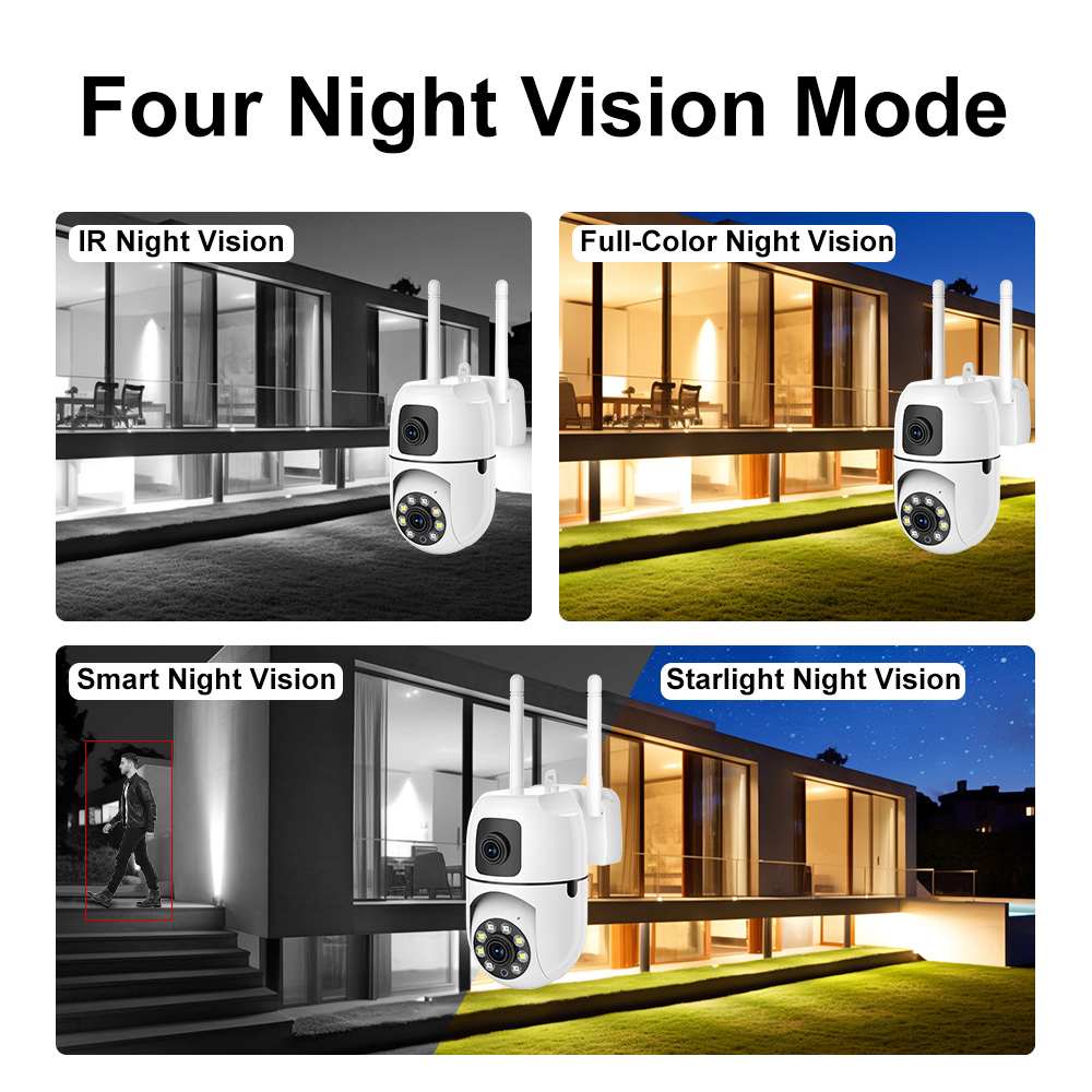 8MP Wifi Camera Dual Lens Secu - Baby Monitor Split Screen avis et prix