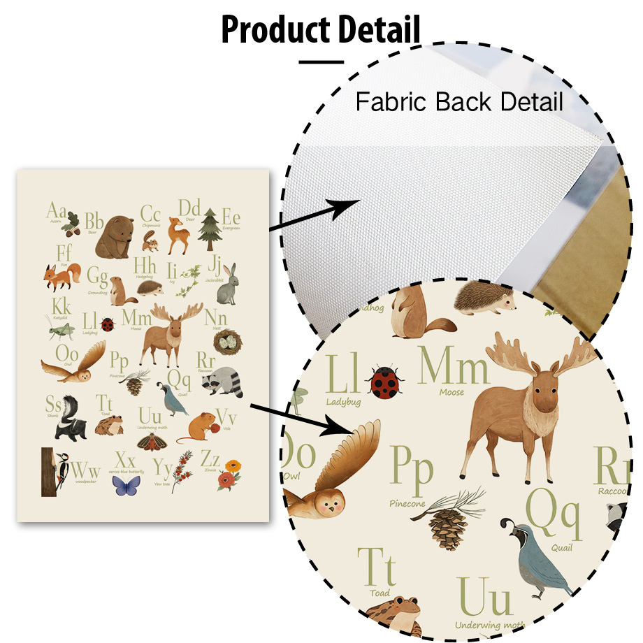 1pc frameless Cute Rabbit Fox  - Animals Baby Nursery avis et prix