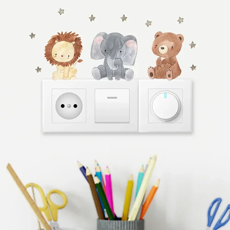 1/2/4/6set Cartoon Animals Wal - Animals Baby Nursery avis et prix