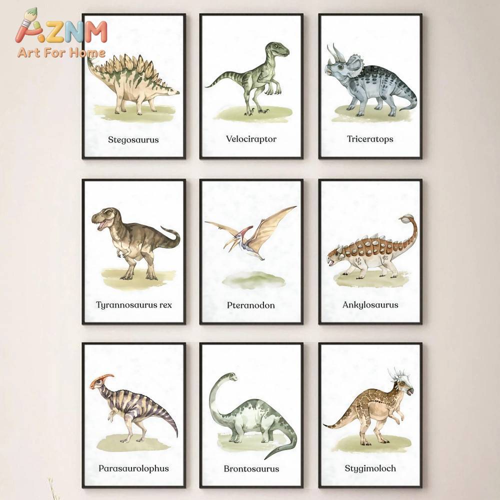 AZNM Cute Cartoon Animal Canva - Baby Nursery Animal Prints avis et prix