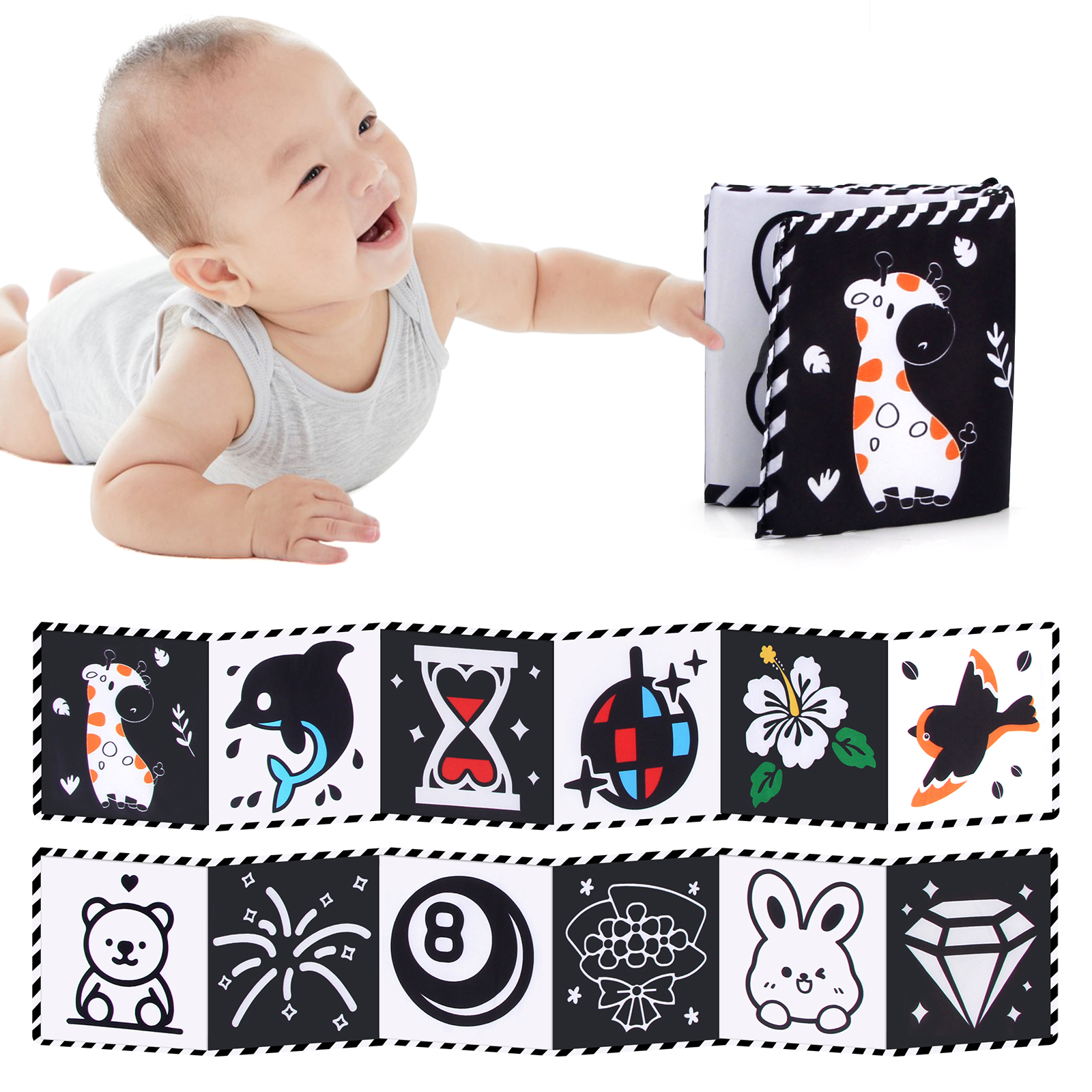 Baby Cloth Book High Contrast  - Baby Nursery Books avis et prix