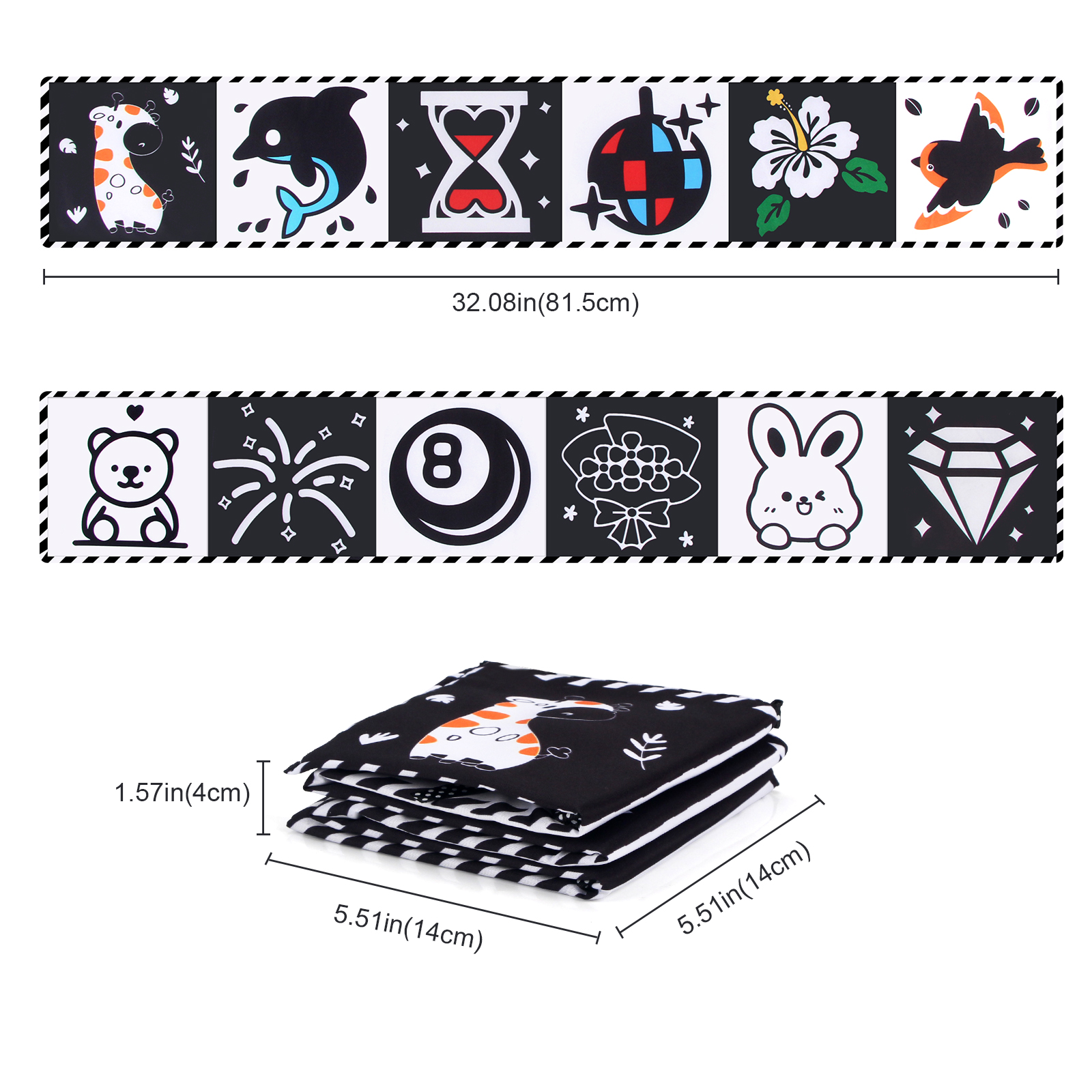 Baby Cloth Book High Contrast  - Baby Nursery Books avis et prix