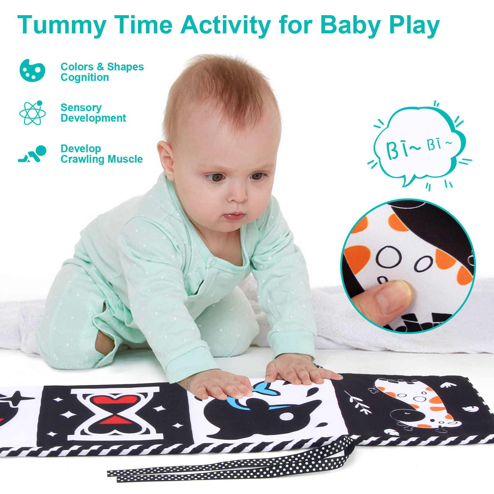 Baby Cloth Book High Contrast  - Baby Nursery Books avis et prix