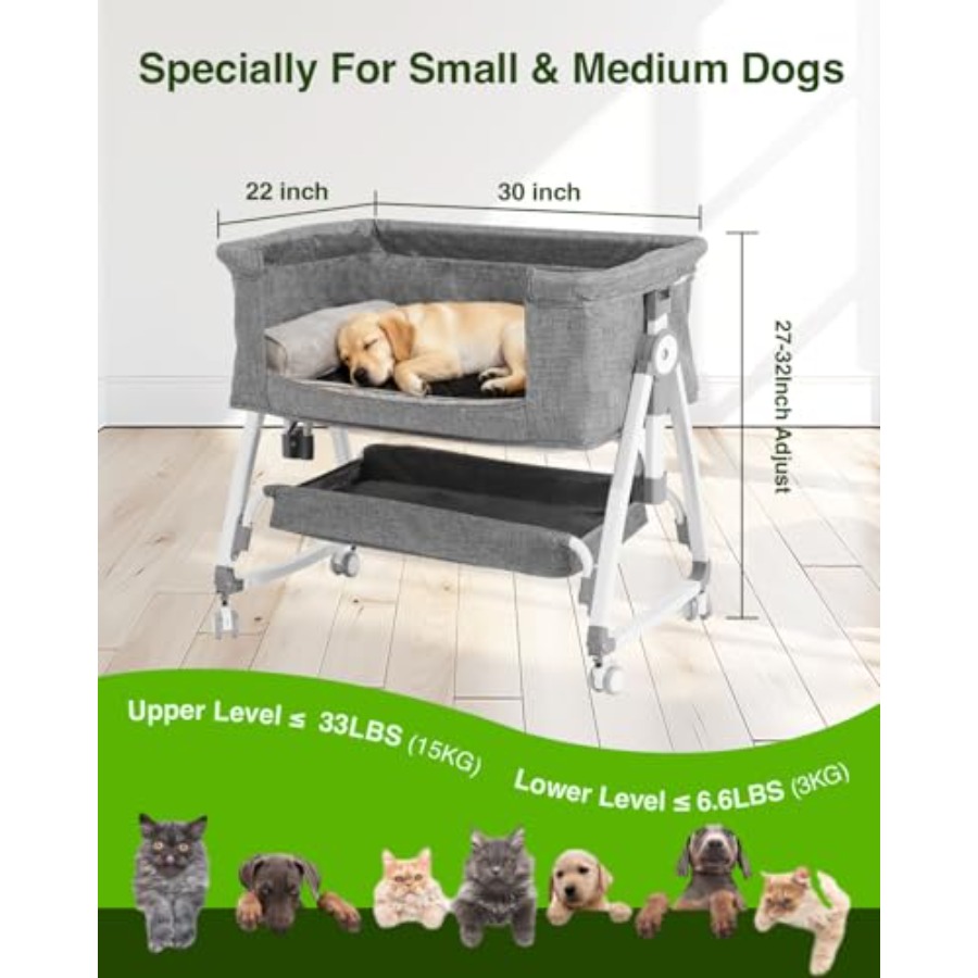 Bedside Dog Bed Co Sleeper 6-L - Bassinet Bedside Sleeper avis et prix