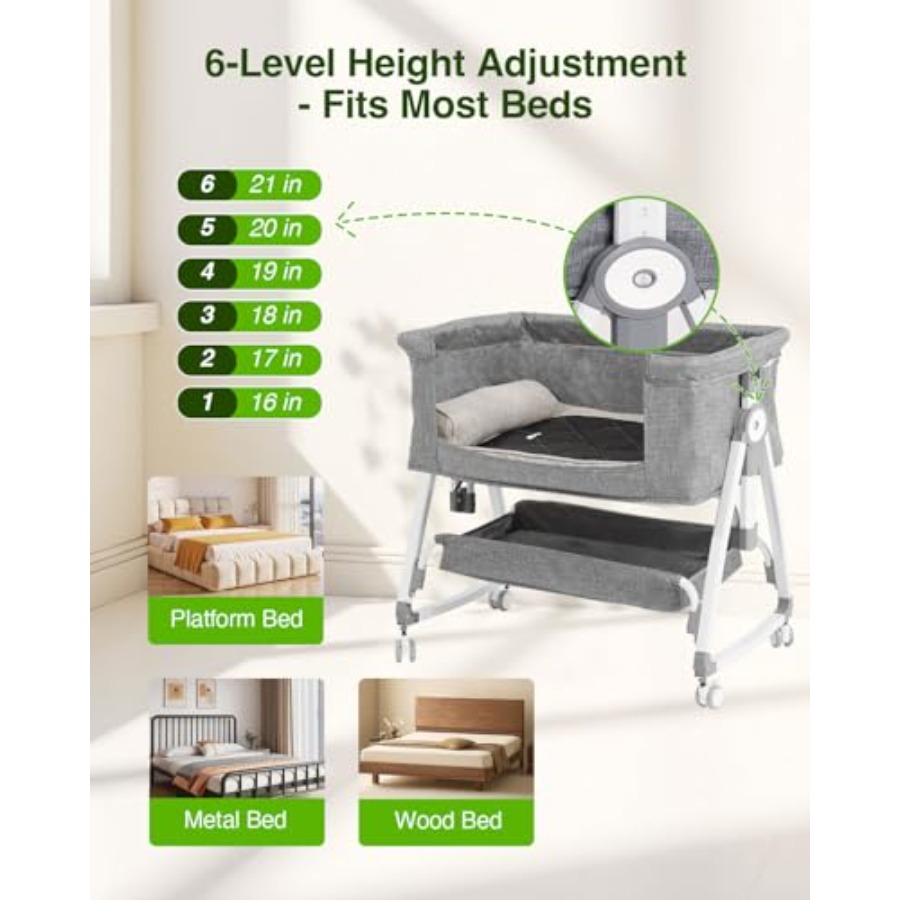 Bedside Dog Bed Co Sleeper 6-L - Bassinet Bedside Sleeper avis et prix