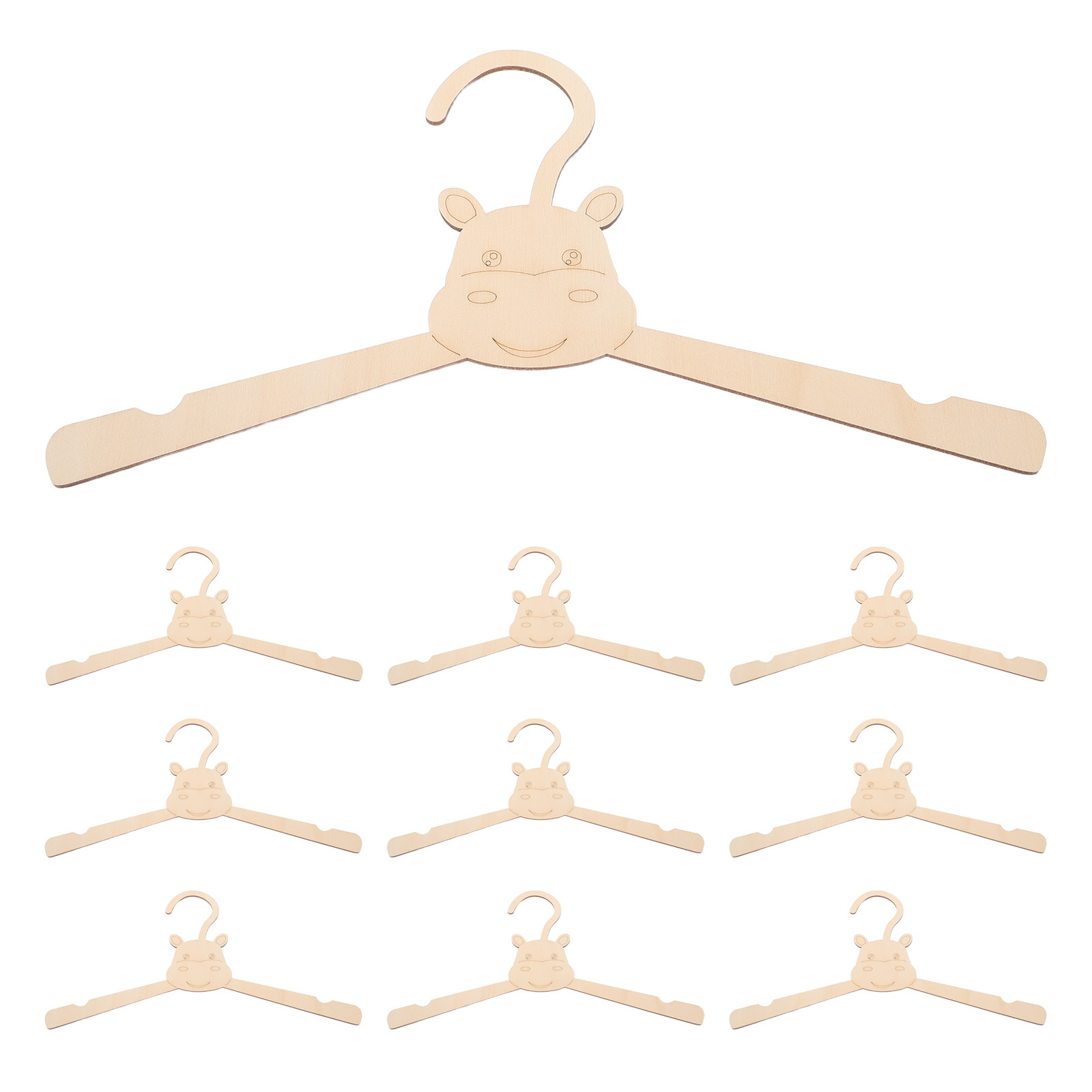 10Pcs Children's Wooden Hanger - Animals Baby Nursery avis et prix