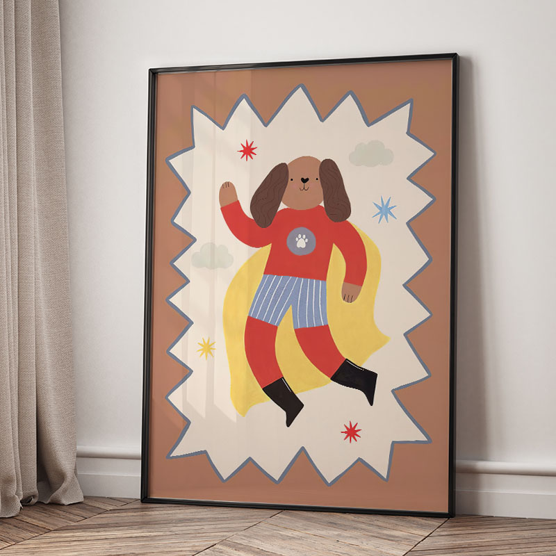 Funny Cartoon Super Cool Kid N - Baby Nursery Animal Prints avis et prix