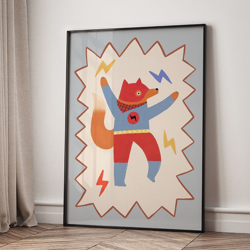 Funny Cartoon Super Cool Kid N - Baby Nursery Animal Prints avis et prix