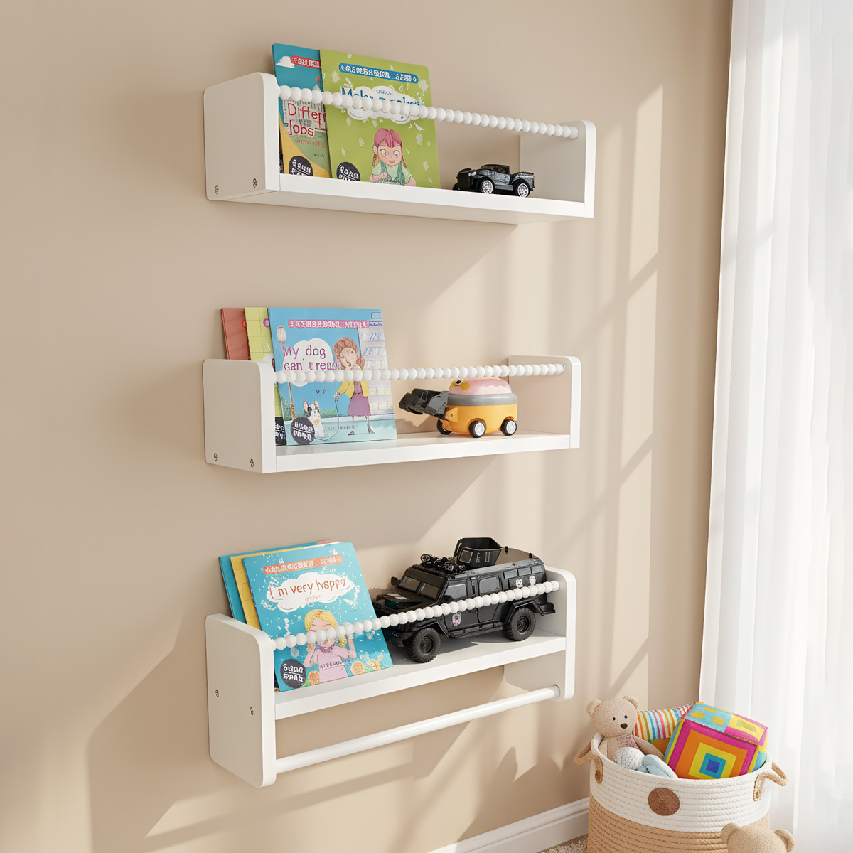 Wood Nursery Book Shelves, 15. - Baby Nursery Books avis et prix