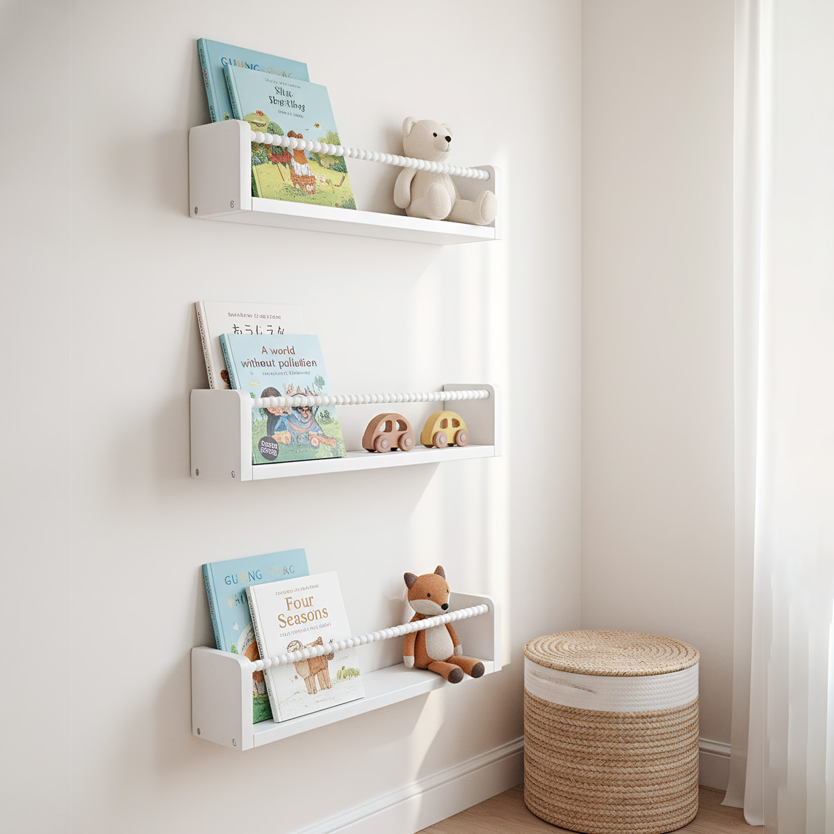 Wood Nursery Book Shelves, 15. - Baby Nursery Books avis et prix