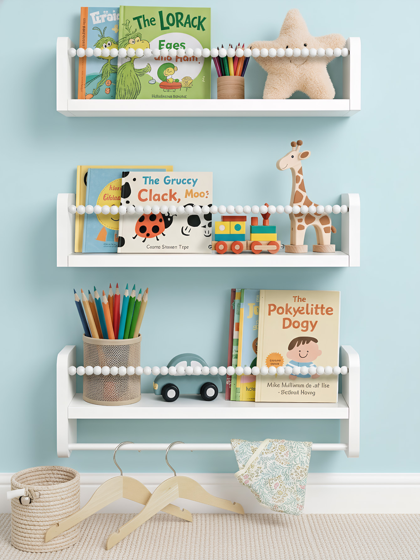 Wood Nursery Book Shelves, 15. - Baby Nursery Books avis et prix