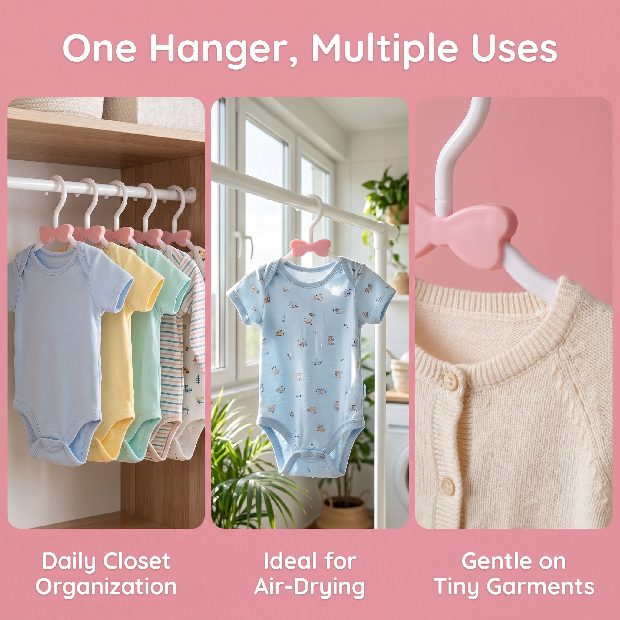 8Pcs Baby Onesie Hangers Rotat - Baby Nursery Hooks avis et prix